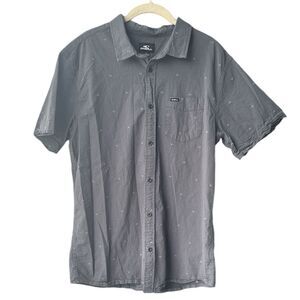 O’Neill Men’s Short Sleeve Button-Down Slate Gray Size L